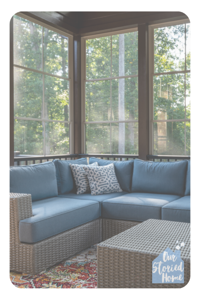 outdoor sofa inside 