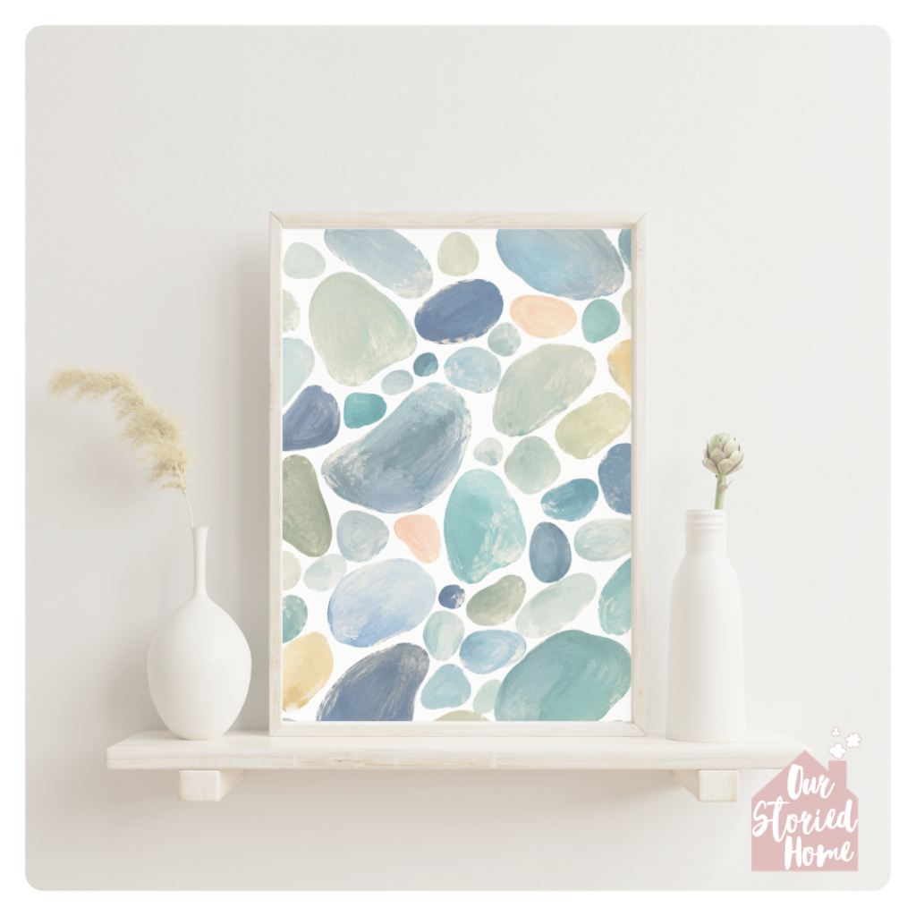 Three free coastal printable wall art designs from Our Storied Home