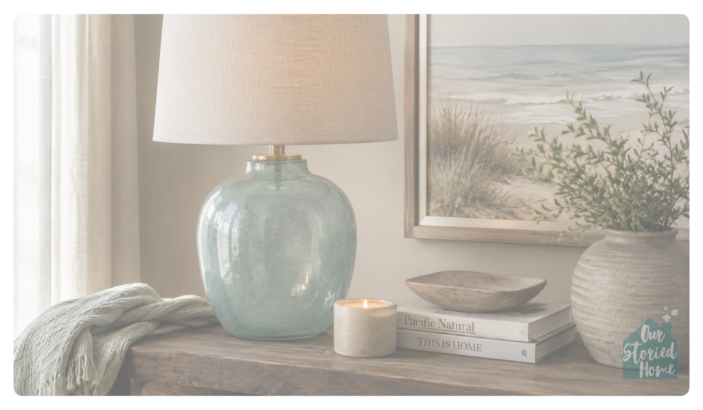 seaglass-lamp-on-table