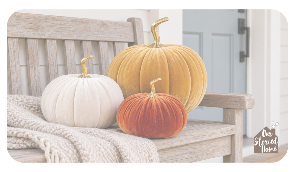 velvet-pumpkins-fall-porch decor